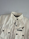 Vintage Brema Moto Cream Reflective Logo Biker Jacket (S)