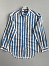 Vintage 90s GAP Blue & White Bold Stripe Cotton Shirt(M)