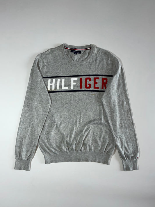 Tommy Hilfiger Spellout Knit Sweater – Grey, Men’s(M)