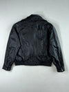 Vintage 90s Michael Michelle USA Black Leather Bomber Jacket, Fur Lined (XL)