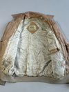 Vintage Gruno Et Chardin Beige Leather Bomber Jacket (M)