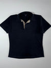 Burberry London Black Polo T-Shirt w/ Nova Check Placket – Men’s (M)