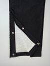Champion Authentic | Vintage Black Nylon Snap Button Track Pants | (W:32) (L:41)