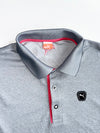 Puma Sportlifestyle Tipped Collar Long Sleeve Polo - Grey/Red (L)