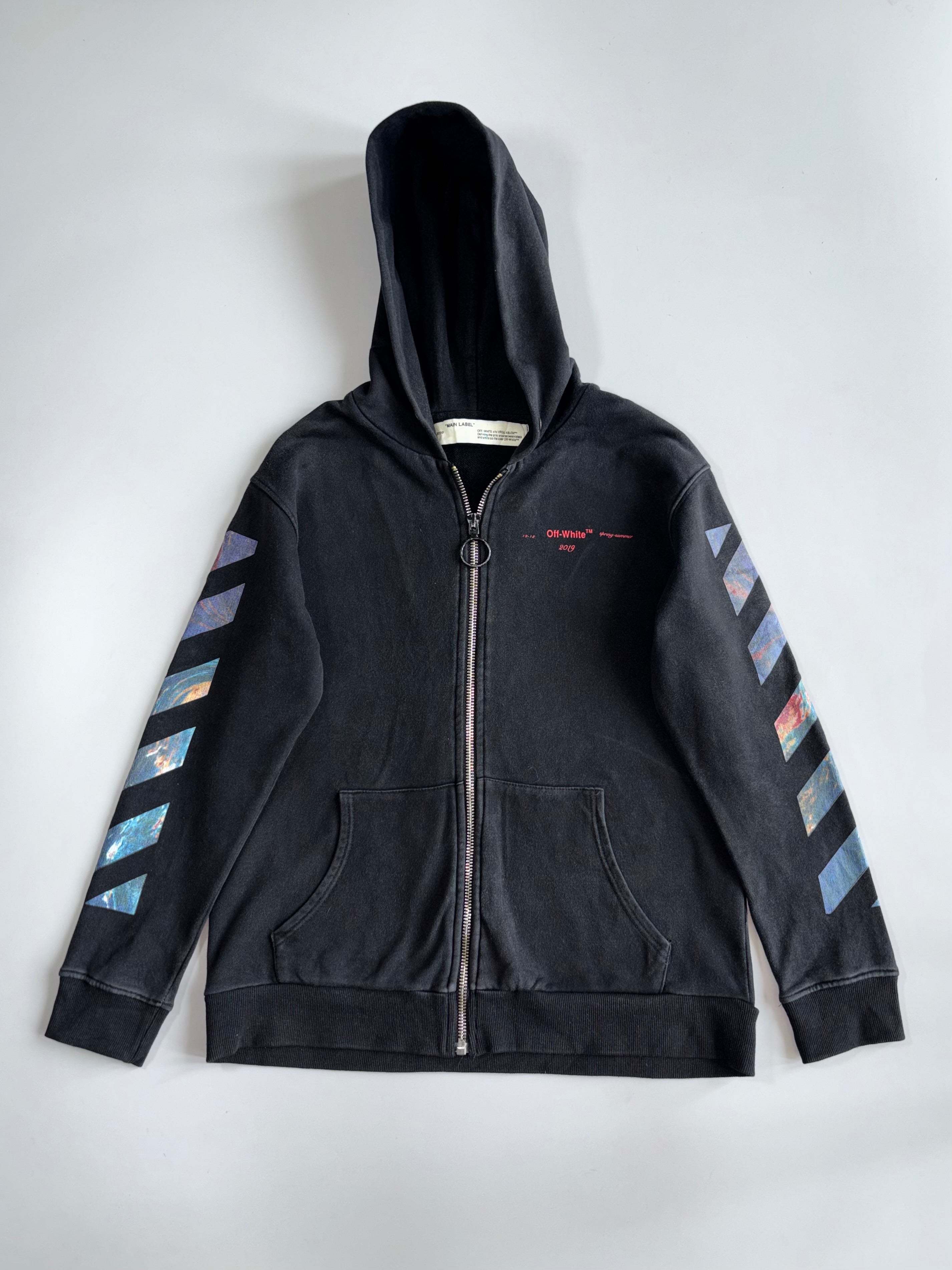 Off-White c/o Virgil Abloh “Caravaggio” Diagonal Zip-Up Hoodie (M