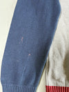 Tommy Hilfiger | Colorblock Quarter Zip Knit Sweater Blue Grey | (L)