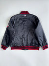 Vintage 90s Majestic Boston Red Sox MLB Satin Snap Button Bomber Jacket (XL)