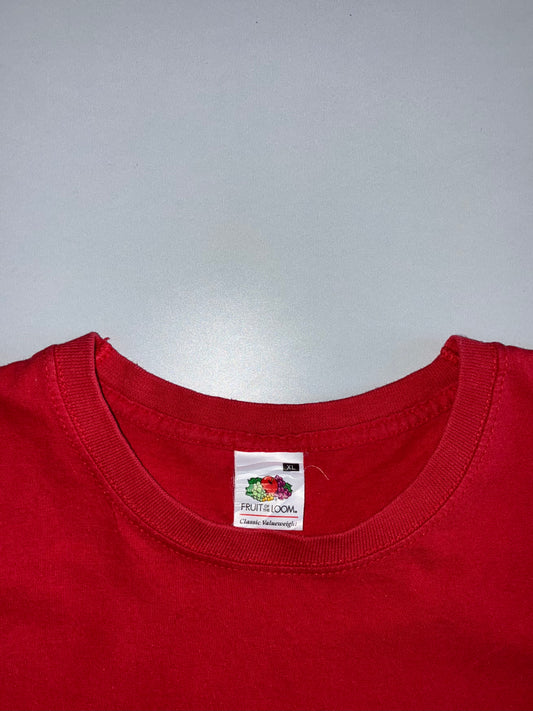 Fruit of the Loom Classic Valueweight Blank Long Sleeve Tee Red (XL)