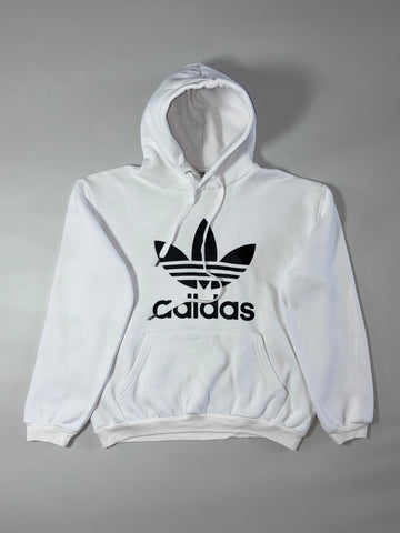 Adidas Originals Trefoil Logo Pullover Hoodie – White / Black (S)