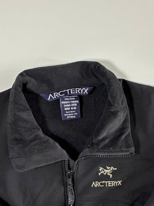 Arc’teryx Women’s Black Full-Zip Technical Fleece Softshell Jacket (M)