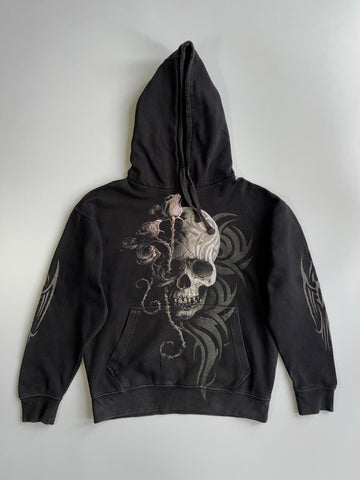 Spiral Direct Skull & Dark Angel Graphic Hoodie (M)