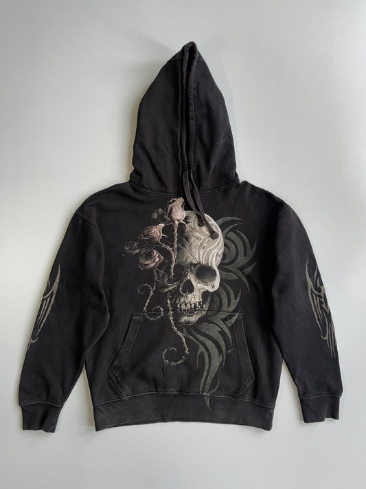 Spiral Direct Skull & Dark Angel Graphic Hoodie (M)