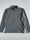 Puma Golf Grey Melange Mock Neck Long Sleeve Top – Gold Logo (L)