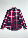 Hollister Red & Navy Plaid Brushed Flannel Shirt (L)