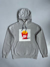 Nike Fries Graphic Print Grey Hoodie  (M)