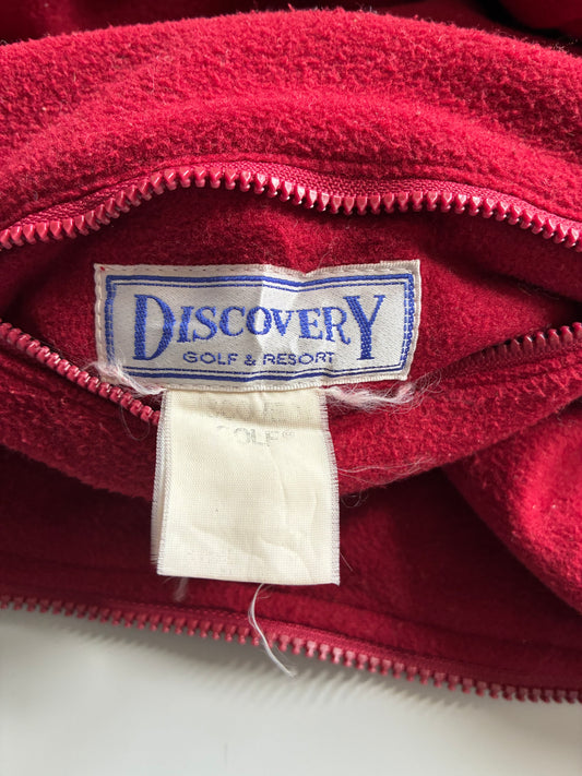 Discovery Golf Red Reversible Fleece Vest with Velour Collar(Xl)