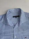 Tommy Hilfiger Striped Button-Up Shirt – Blue/White  Size (2XL)