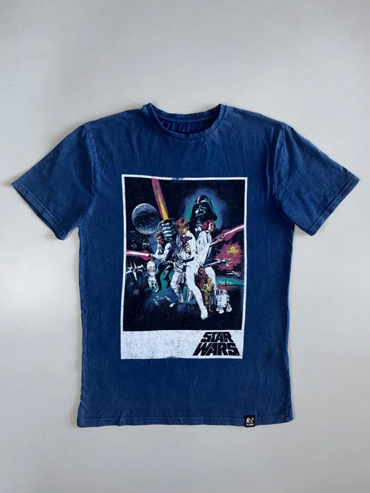 Re:Covered | Star Wars Classic Poster Graphic Tee | Washed Navy (L)