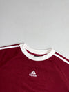 Adidas | Burgundy 3 Stripe Center Logo Sweatshirt (M)