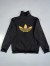 Adidas Originals Black & Gold Stripe Full Zip Track Jacket (S)