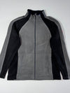 Colourblock Fleece Zip Jacket – Grey & Black (S)