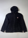 Guess Black Sherpa Hooded Zip Jacket  (XL)