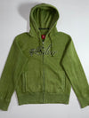 Top Girl Script Embroidered Zip Hoodie – Olive Green (S)