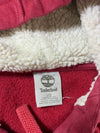 Timberland Sherpa-Lined Full-Zip Hoodie – Red (S)