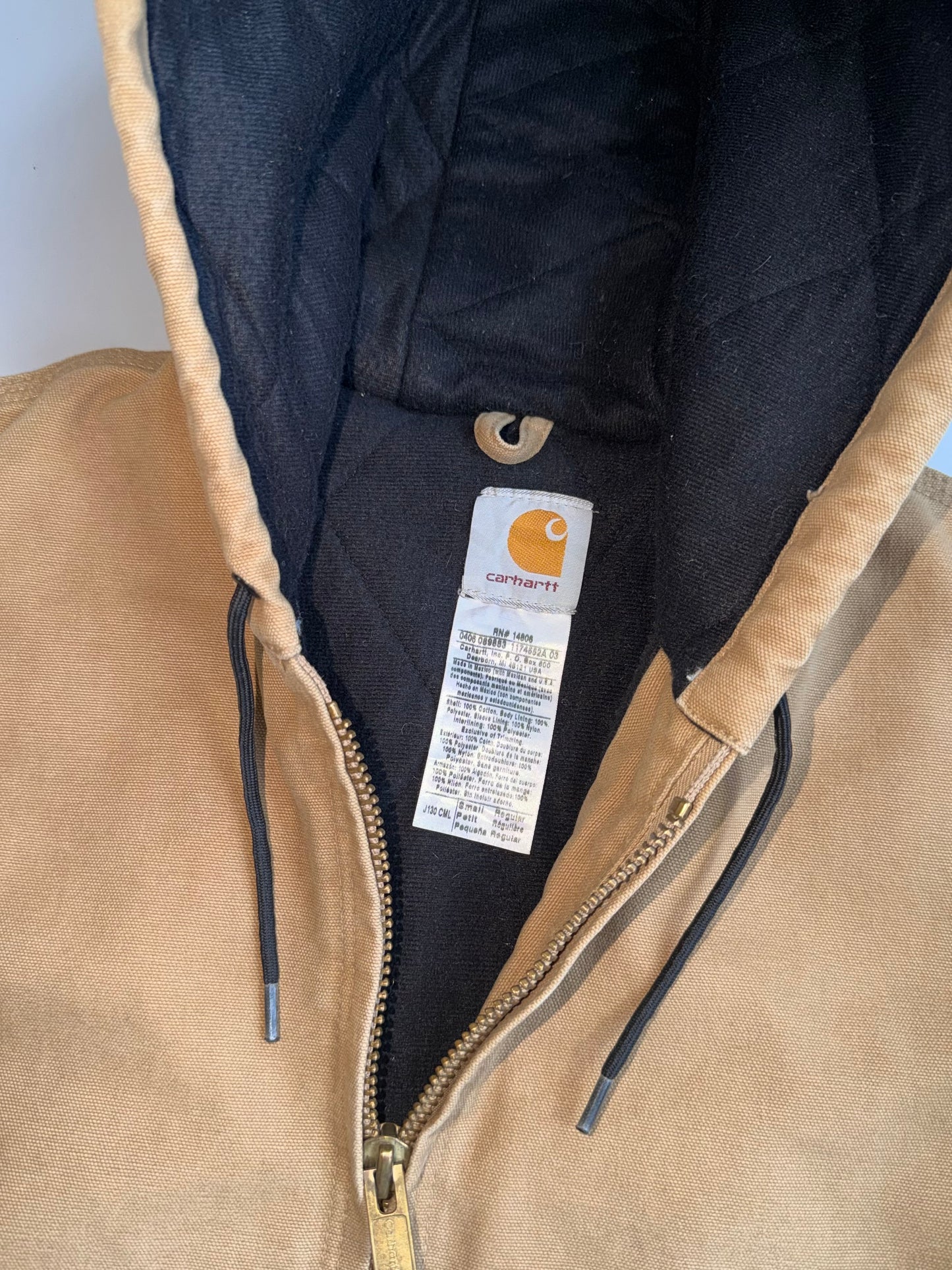 !         Vintage Carhartt Duck Canvas Hooded Active Jacket (RARE) (M/L)