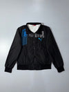 Puma Colorblock Track Jacket – Black/White with Blue Graphic (XS)