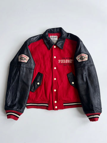 Vintage 1976 Person’s 1976 Collection Red Wool Black Leather m(S)