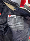 Dainese Italian Pure Leather Vintage One-Piece MotoGP Racing Leather Suit W/ Back hump and proper (Padded) Red-White-Charcoal |  (Paded)Size -(S) Chest (40Inches)