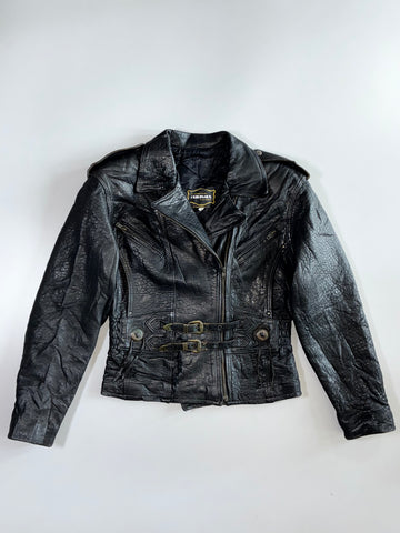 Les Vetements De Cuir Originaux Vintage Moto Jacket (S/M)