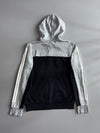 Adidas Colorblock Zip-Up Hoodie – Grey & Black (M)