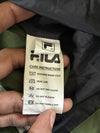Fila Technical Hooded Outdoor Jacket | Olive Green Black Red Colorblock Military Crest (L)