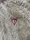 Guess Beige Sherpa Zip Hoodie (S)