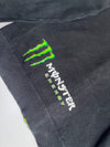 Monster Energy Black Zip-Up Hoodie with Grey Fleece Lining (S)