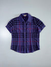 Burberry Nova Check Short Sleeve Shirt in Purple Women’s (S/M)