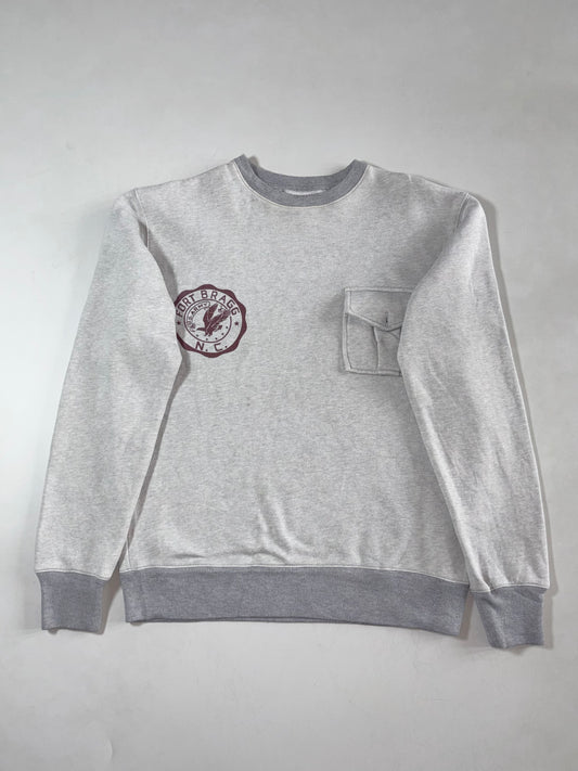 Vintage RRL Ralph Lauren Grey Fort Bragg Army Sweatshirt (M)