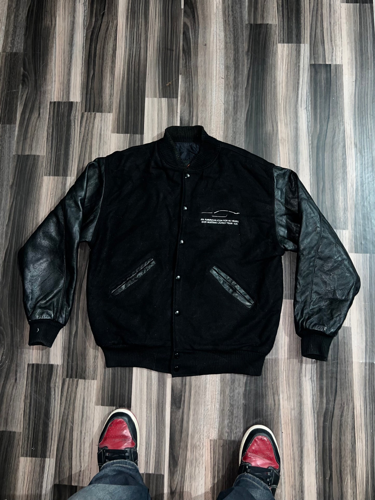 ZMustang Varsity Jacket Leather Sleeve (M/L)