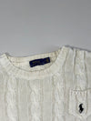 Polo Ralph Lauren Cable Knit Short Sleeve Sweater – Off White (M)