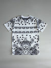 Adidas Originals Bandana Paisley Print Big Logo T-Shirt – White/Black (S)