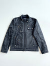 Nippon Blue Japan Multi-Zip Fleece Lined Moto Jacket – Black (M)