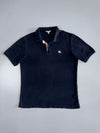 Burberry Black Polo | Nova Check Placket (XL)