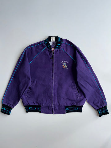 Vintage 90s Walls Mountain USA Beef Round-Up Western Canvas Bomber Jacket (M/L)
