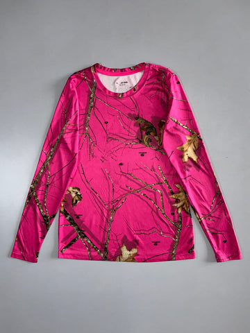 Mossy Oak Pink Camo Long Sleeve Tee (S)
