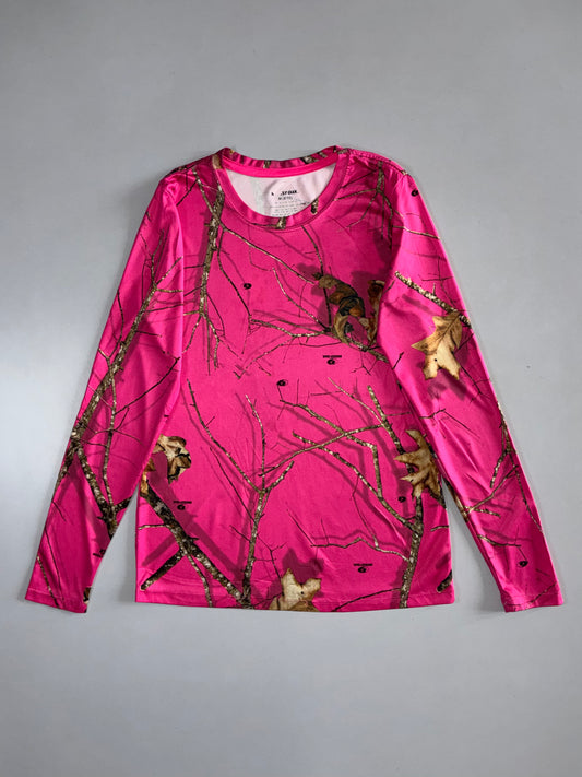 Mossy Oak Pink Camo Long Sleeve Tee (S)