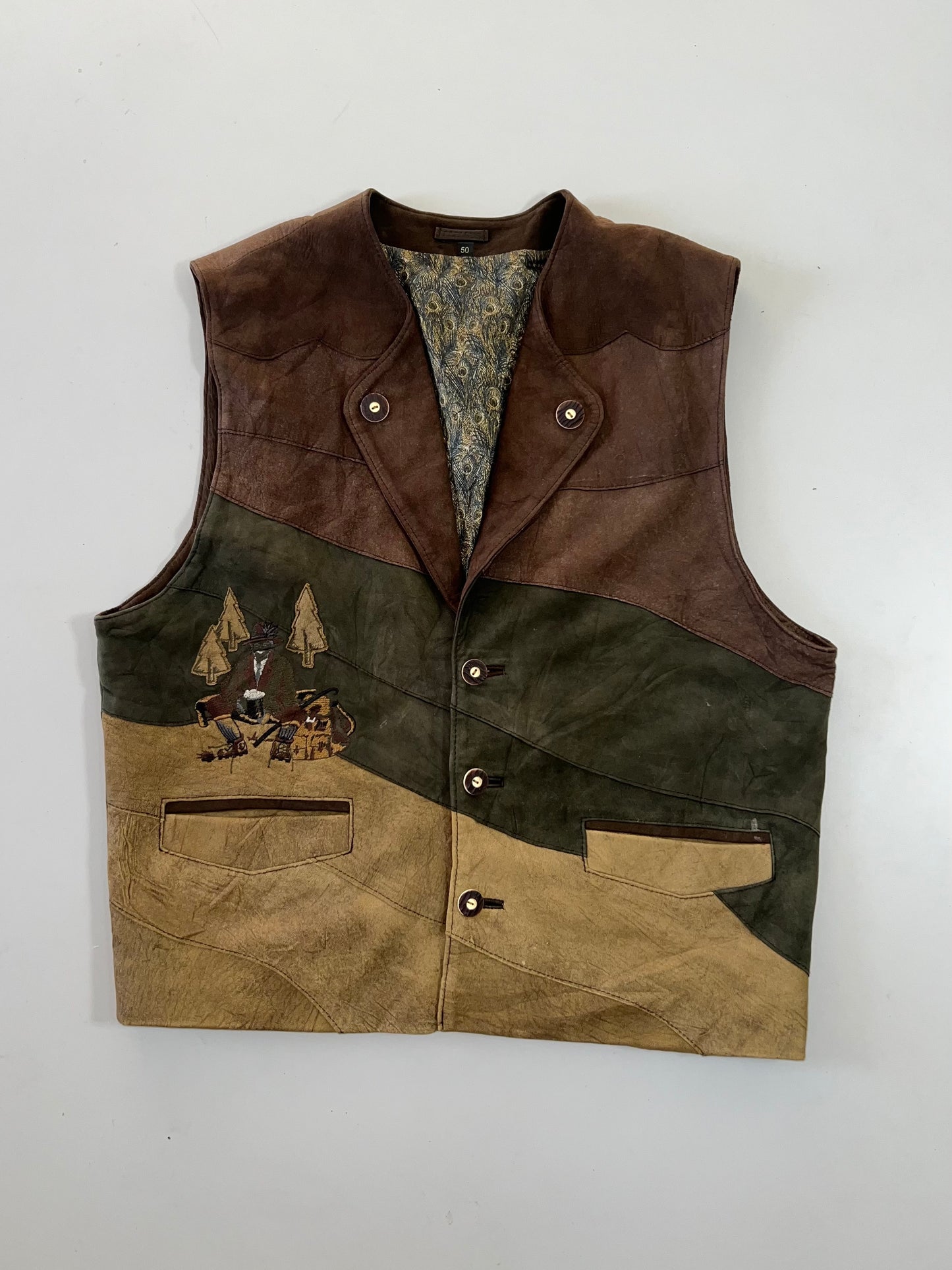 ZSuper Premium Original Leather Half Jacket (RARE ART) (L/XL)