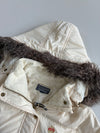 Polo Jeans Co. Ralph Lauren Cream Puffer Jacket with Faux Fur Hood Women’s (S)