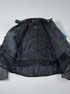 Blue-White-Black Tri-Color Racing Padded Jacket (S)